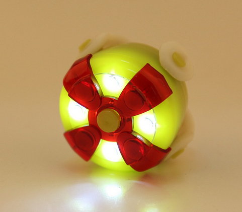 Mini 4-LED 3-Mode Bicycle Light Red + White Light